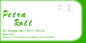 petra roll business card